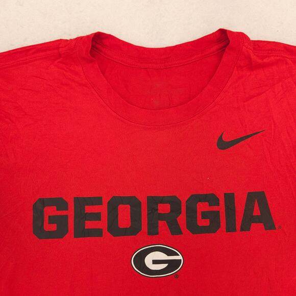 Nike Georgia Bulldogs College Crew Neck T Shirt Mens Size Medium M Red - Picture 1 of 9